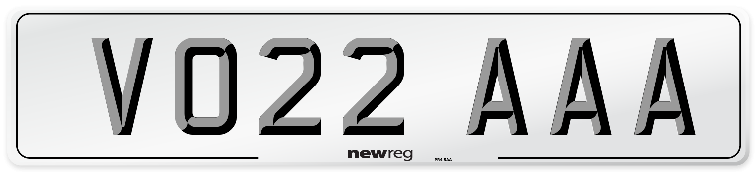VO22 AAA Number Plate from New Reg